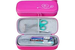 ButterFox Premium Stethoscope Case with Divider and ID Slot for 3M Littmann Classic III, Cardiology IV Diagnostic and More Stethoscopes with Pocket for Nurse Accessories (Hot Pink)