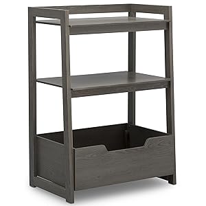 Delta Children Small Ladder Shelf, Crafted Grey