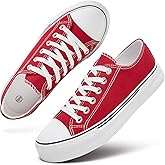 hash bubbie White Sneakers for Women Low Top Canvas Shoes Womens Canvas Sneakers Women's Fashion Sneakers Slip on Casual Tennis Shoes