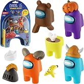 P.M.I. Among Us Crewmate Figures | 5 Among Us Toys Out of 16 Collectibles in 1 Pack | Among Us Merch Incl. The Peeled and The Clogged | 1 Hidden Impostor | Mini Toys with 3 Add&rsquo;l Hats | Kids&rsquo; Toys