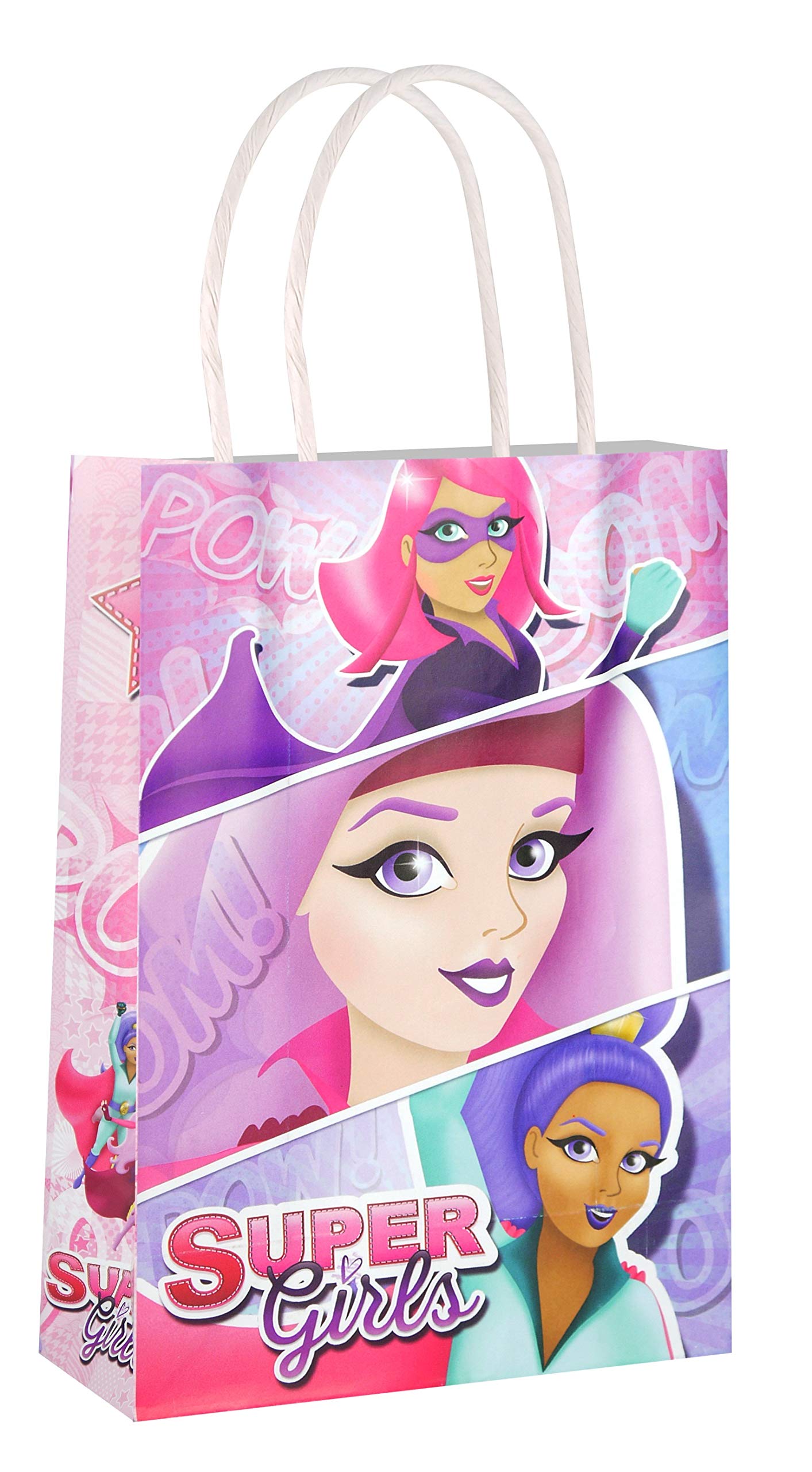 HENBRANDT 12 x Super Girls Paper Party Bags