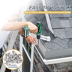 Flamorrow 4 Pack Aluminum Gutter Valley Splash
