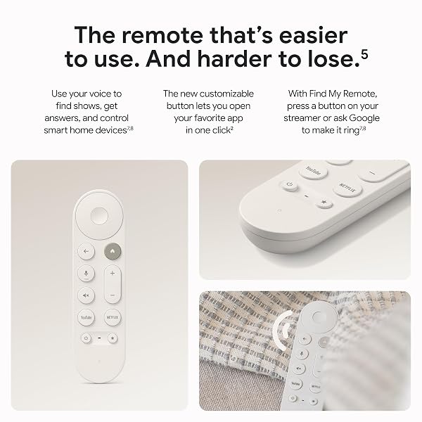 GOOGLE TV STREAMER 4K – FAST STREAMING ENTERTAINMENT ON YOUR TV WITH VOICE SEARCH REMOTE – WATCH MOVIES, SHOWS, LIVE TV, AND NETFLIX IN 4K HDR – SMART HOME CONTROL – 32 GB OF STORAGE – PORCELAIN