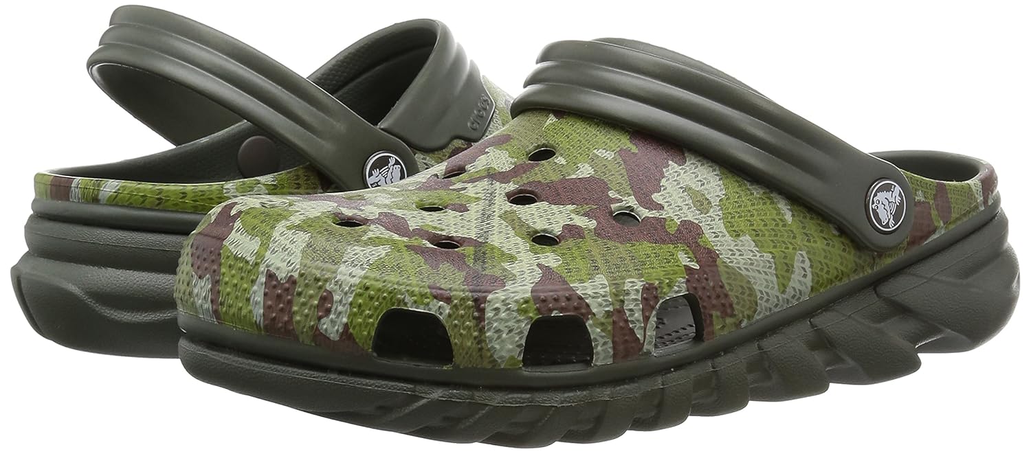 crocs unisex duet max camo clogs and mules