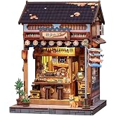 Fsolis Japanese Book Nook Kit Miniature Izakaya | Japan 3D Wooden Puzzles for Adults Tiny House DIY Project Creative Gifts for Women Teenagers (ChoshinoShitamachi)