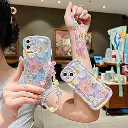 for iPhone 13 Mini Curly Wavy Case, Cute Colorful