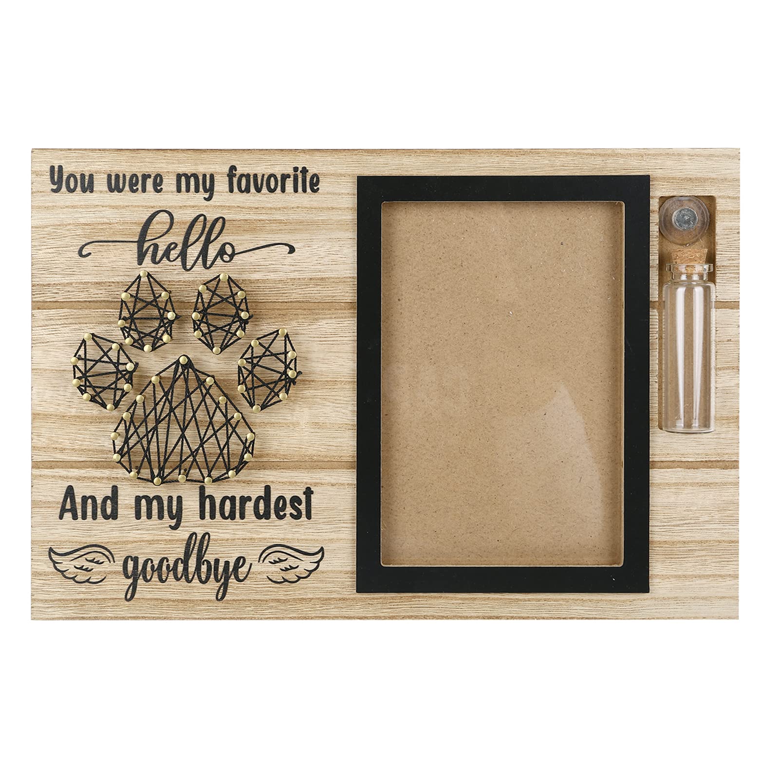 ZJT Wooden Pet Picture Frame, 11.81 x 7.87 inches, For Pets Memory