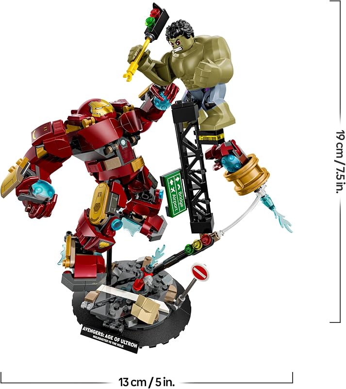 | Marvel Batalla Legendaria: Hulkbuster vs. Hulk - Superhéroes de Juguete con 2 Figuras de Acción y Minifigura de Iron Man - Regalo de Los Vengadores para Niños de 9+ Años y Fans - 76343 — foto 7 de 8