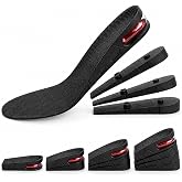 4-Layer Height Increase Insoles for Men &amp; Women, 1.07-2.97 in Lift | Height Boosters and Shoe Lifts for Men, Sneakers and Boots; Stackable PVC Heel Layers; Trim to Fit; 2.7 to 7.5 cm of Lift
