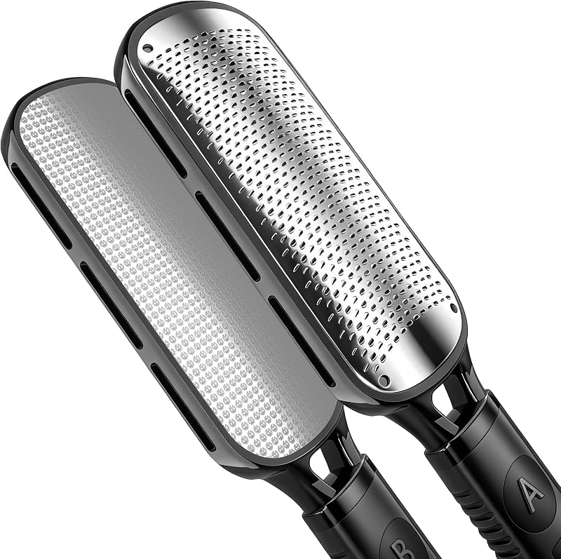Antonki 2 in 1 Foot File Double Sided Metal Callus Remover Rasp Pedicure Tool