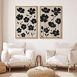 MUDECOR Framed Canvas Print Wall Art Set Silhouette