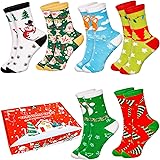 MGparty Funny Christmas Socks Women,Novelty Colorful Holiday Crew Stockings US Size 7-13