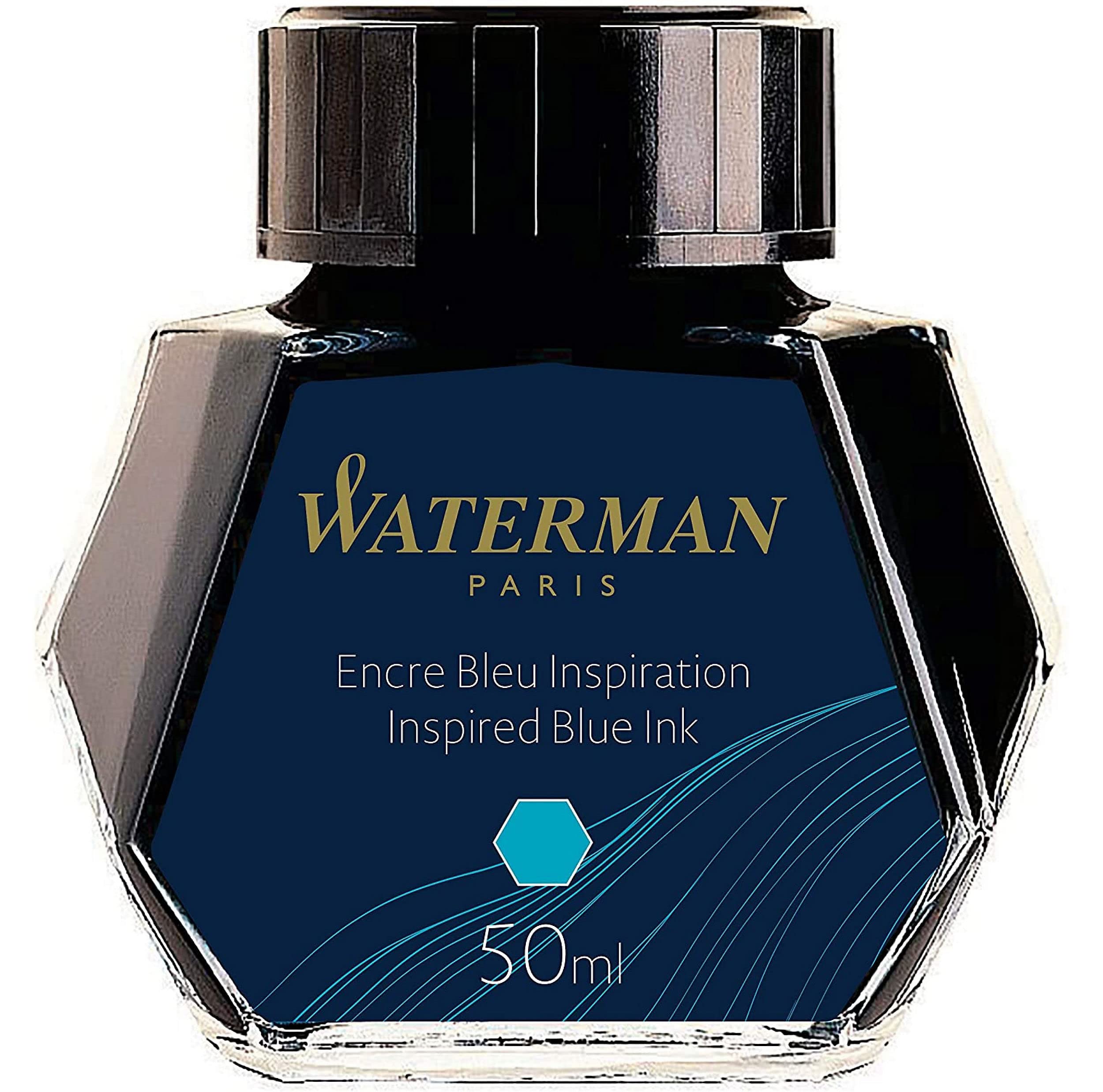 Waterman Fountain Pen Ink | Inspired Blue | 50ml Bottle