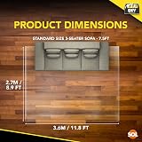 SOL 4 Pack Dust Sheets 3.6m x 2.7m Large Clear Plastic Sheets view 2