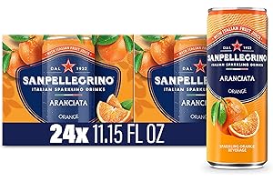 SAN PELLEGRINO Sanpellegrino Italian Sparkling Drink Aranciata, Sparkling Orange Beverage, 6 Count(Pack of 4)