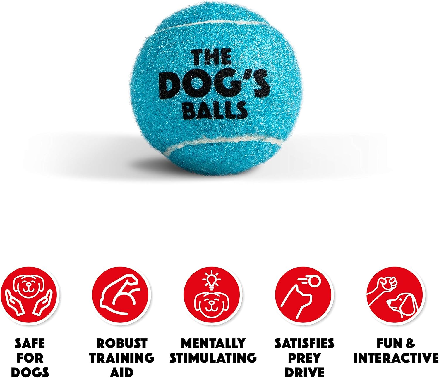 The Dog's Balls - Dog Tennis Balls, Blue, Small, 6‑Pack, 6 Small Tennis Balls - Image 3