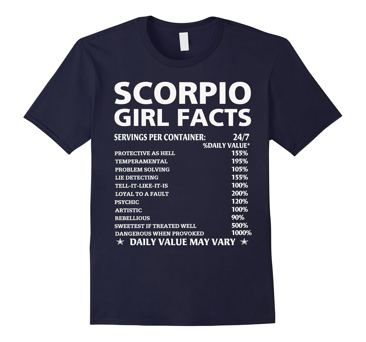 Scorpio Girl Facts Zodiac Sign Scorpio T-Shirt-ANZ