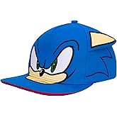 Accessory Supply Boys Sonic Hat for Kids, Sonic The Hedgehog Baseball Hat with Adjustable Velcro Back, Cotton Breathable Cap