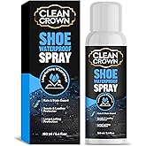CleanCrown Shoes Protector Spray (5.4 Fl Oz), Suede & Leather Protector Spray, Waterproofing & Stain Guard for Shoes, Boots, Bags & Upholstery, Long-Lasting Water Repellent Spray