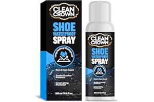 CleanCrown Shoes Protector Spray (5.4 Fl Oz), Suede & Leather Protector Spray, Waterproofing & Stain Guard for Shoes, Boots, Bags & Upholstery, Long-Lasting Water Repellent Spray