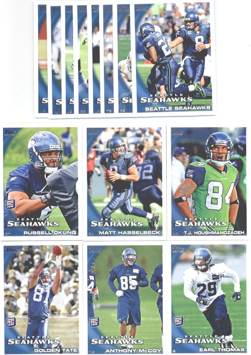 2010 Topps Seattle Seahawks Complete Team Set (14 Cards) at Amazon's