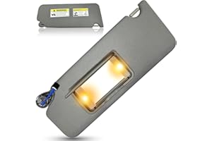 UMISHI Sun Visor for Honda Pilot 2016 2017 2018 2019 2020 2021 2022 Honda Ridgeline 2018-2020 Replacement Sun Shade # 83280-TG7-A12ZA with Vanity Light/with Makeup Mirror (Gray(Driver Left))