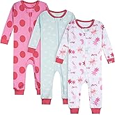 Onesies Brand Baby Girls’ 3-pack Snug Fit One-piece Cotton Pajamas