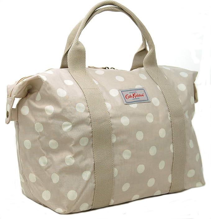 Cath Kidston Foldaway Shopper Bag Holdall Button Spot in Fawn Amazon