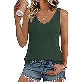 LaGracia Women's 2026 Summer Sleeveless Tank Tops V Neck Knit Sweater Vest Casual Loose Camisole Crochet Tops