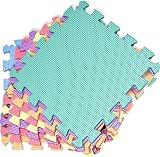 kidoola Foam Baby Play Mat 29x29cm 9pc Interlocking EVA Tiles Multicolor