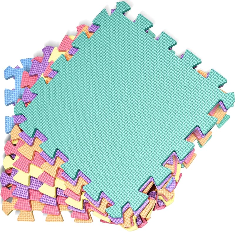 kidoola Foam Baby Play Mat 29x29cm 9pc Interlocking EVA Tiles Multicolor