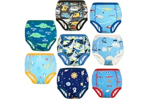 MOEMOE BABY Training Underwear 8 Pack Cotton Potty Training Pants for Toddler Boys and Girls 2-7T