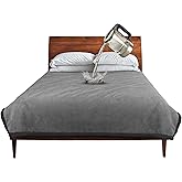 Catalonia Waterproof Blanket, Washable Leakproof Bed Cover for Couples, Reversible Protector Blanket for Bed Couch Sofa, 50X60 inches, Grey