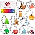 Cookie Cutters for Christmas and Every Season: 11-pc. Christmas, Easter, Halloween, St. Patrick's Day & More Made in USA by A