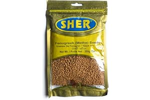 SHER Fenugreek Seeds (Methe), 200g, Product of India