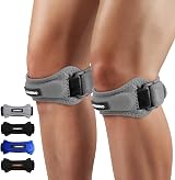 Cambivo 2 Pack Patella Knee Strap Adjustable Support Band for Running Hiking