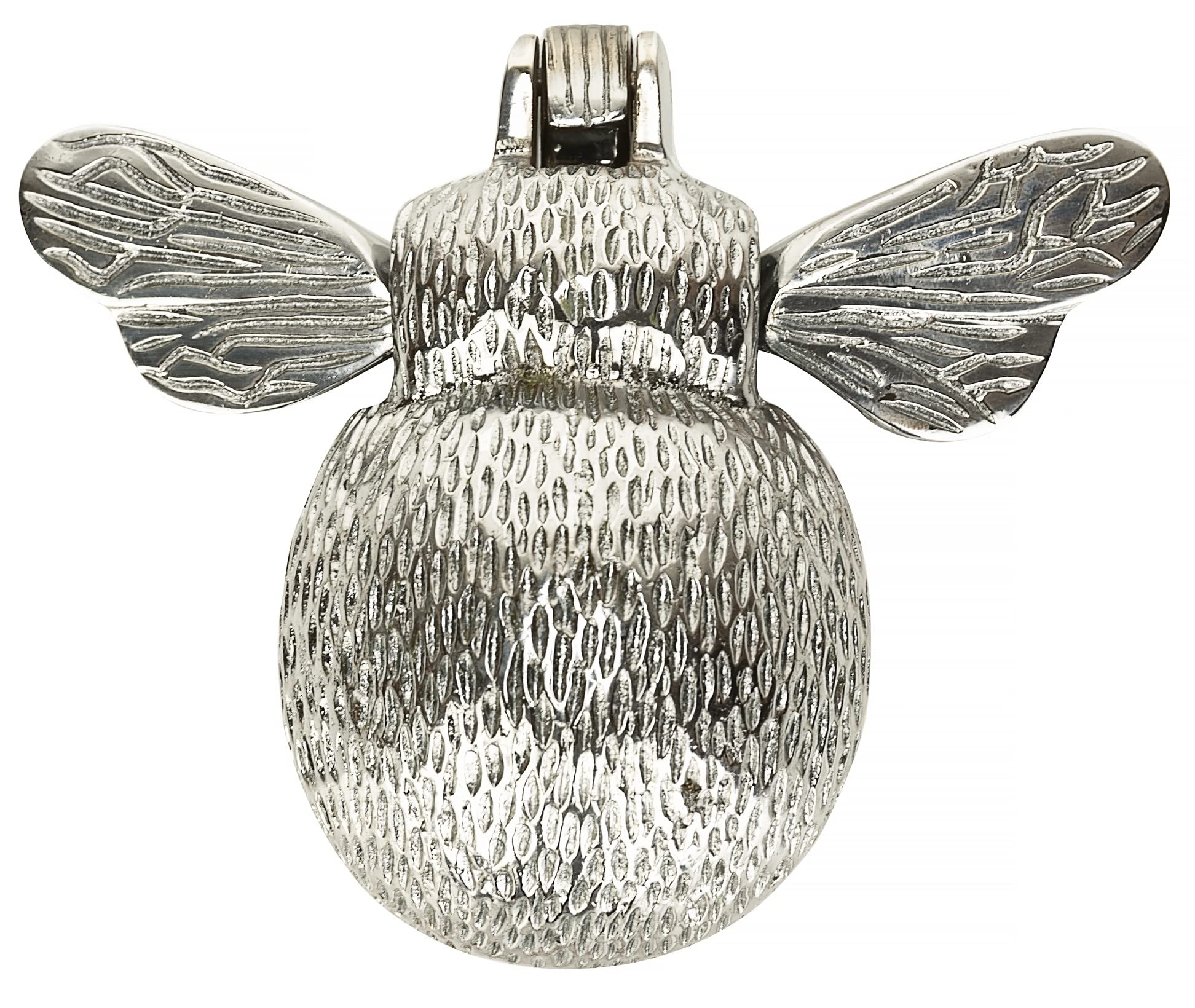 Front Door Knocker - Solid Brass Bumble Bee - Chrome Finish - UK Company