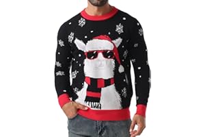 Askdeer Men's Ugly Christmas Sweaters Soft Knit Pullover Sweater Classic Casual Crewneck Pullover