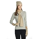 EURKEA 100% Cashmere Winter Scarf in Solid Colors with Gift Box for Women, Warm & Soft & Lightweight, Gift Ready