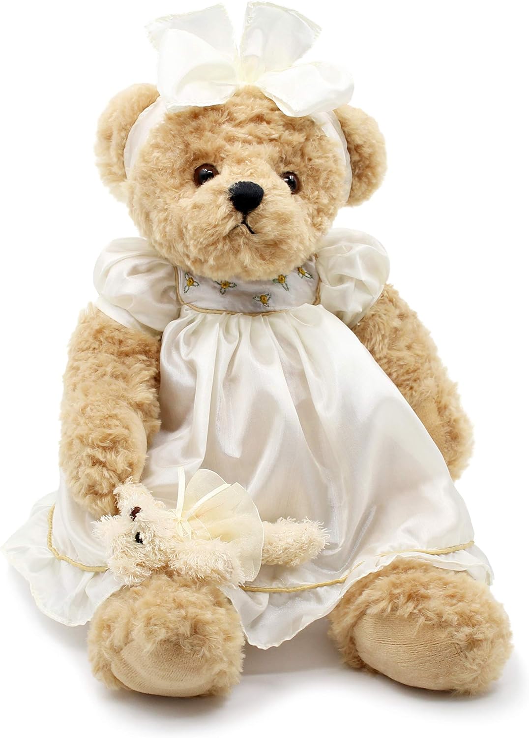 Oitscute Teddy Bears Baby Cute Soft Plush Stuffed Animal Toy for Girl Women 16" (Brown Bear Wearing White Sleepwear): Toys & Games
