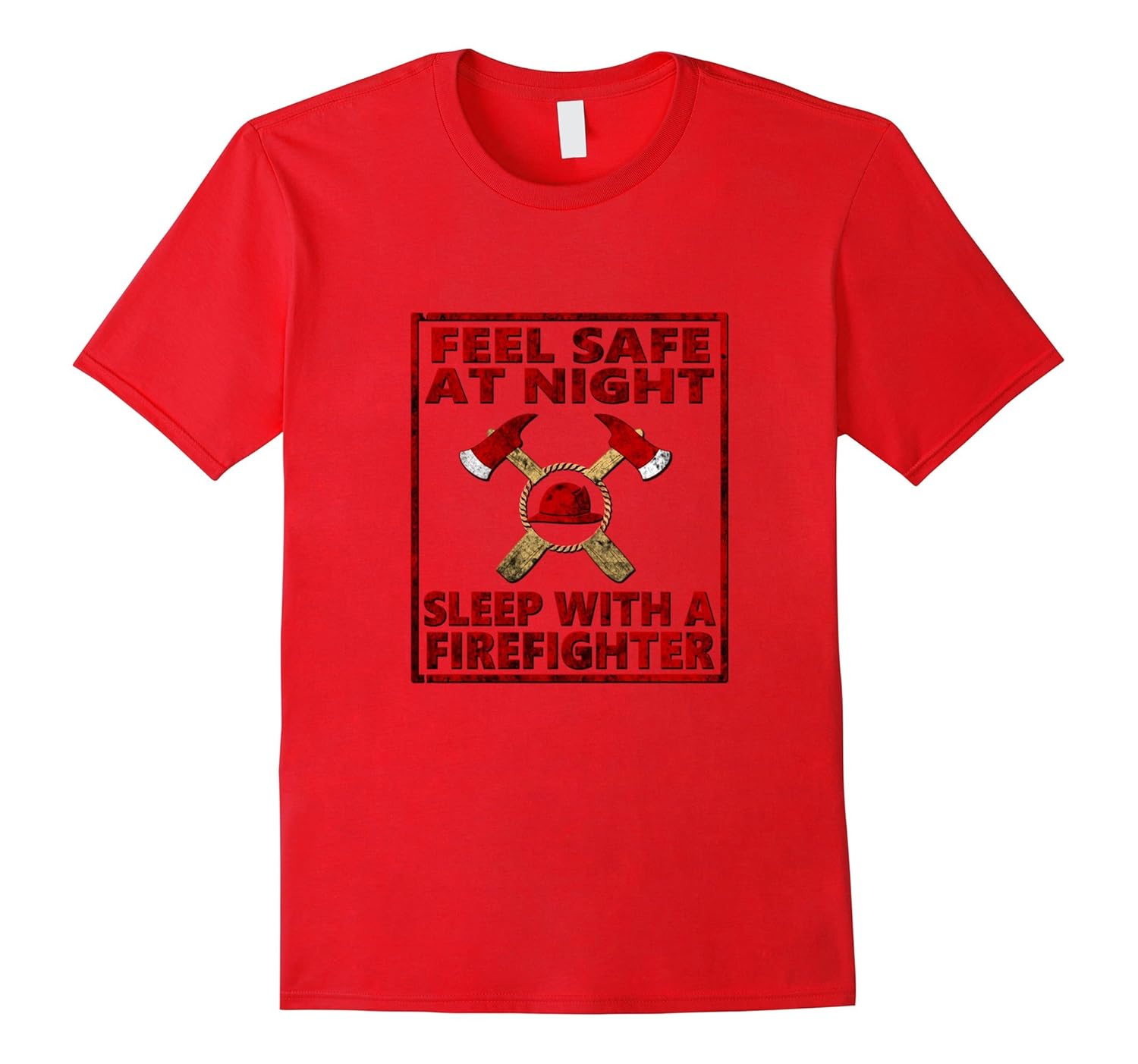 Funny Tees - Feel Safe, Sleep With A Firefighter T-Shirt-ANZ