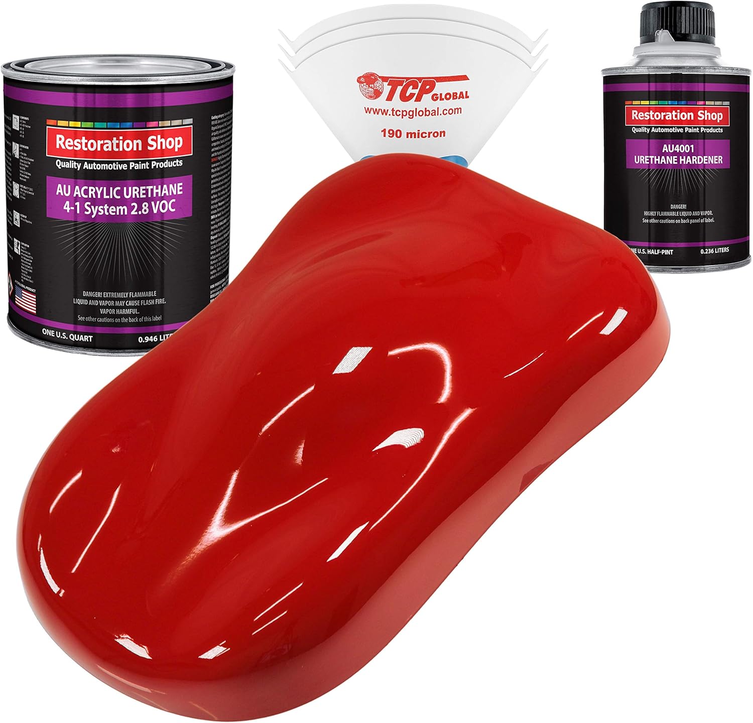 Gráfico rojo acrílico uretano sola etapa coche Auto pintura completa Quart Kit de restauración Gráfico rojo acrílico uretano sola etapa coche Auto pintura completa Quart Kit de restauración