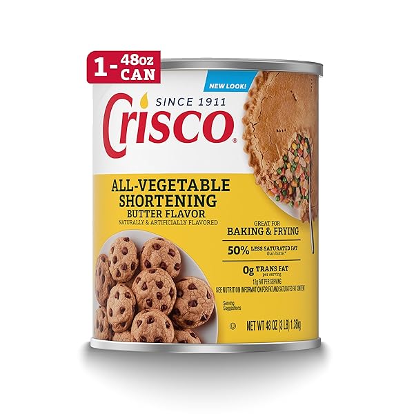 CRISCO BUTTER FLAVOR ALL-VEGETABLE SHORTENING, 48 OUNCE