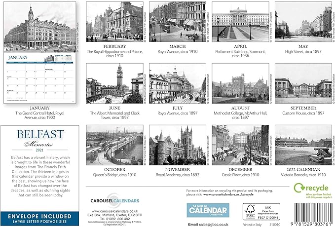 Belfast Memories A4 Calendar 2021 Amazon Co Uk Office Products