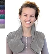Qomfor Microwavable 1.5kg Weighted Neck Wrap Lavender Scent Grey