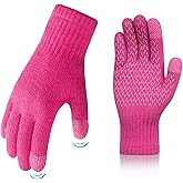 MAGISDU Kids Gloves Winter Alpaca Wool Warm Knit Gloves Touchscreen Stretchy Thermal for Boys Girls Children Toddler Youth