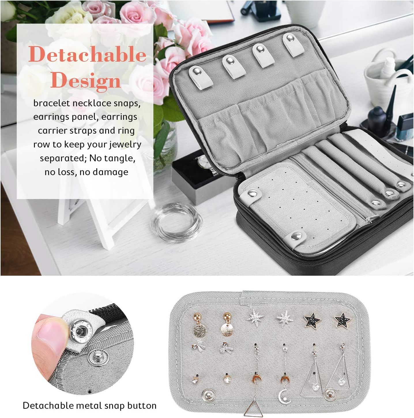 ProCase Travel Jewellery Case Organizer Bag Large - Image 4