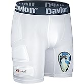 Davion Youth Sliding Padding Shorts with Soft Protective Athletic Cup Boys Briefs Underwear for Football, Baseball, Lacrosse