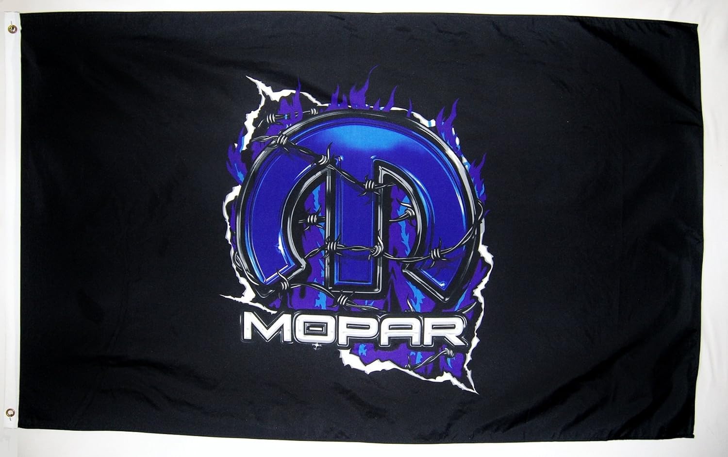 Nuge Mopar Barbed Wire Flag 3' X 5' Deluxe Indoor Outdoor Automotive Banner