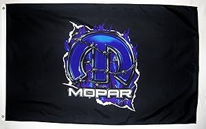 Nuge Mopar Barbed Wire Flag 3' X 5' Deluxe Indoor Outdoor Automotive Banner